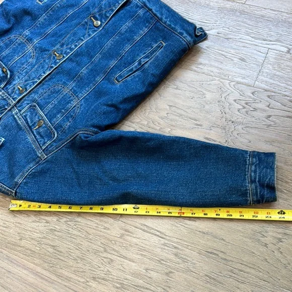 Vintage Lee Shearling Fleece Lined Denim Coat Jean Jacket Size XL - Picture 11 of 11